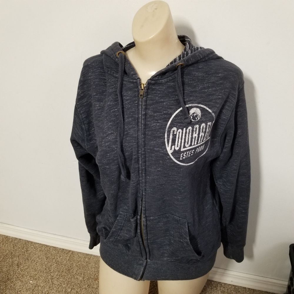 Longblok Colorado small full zip hoodie blue